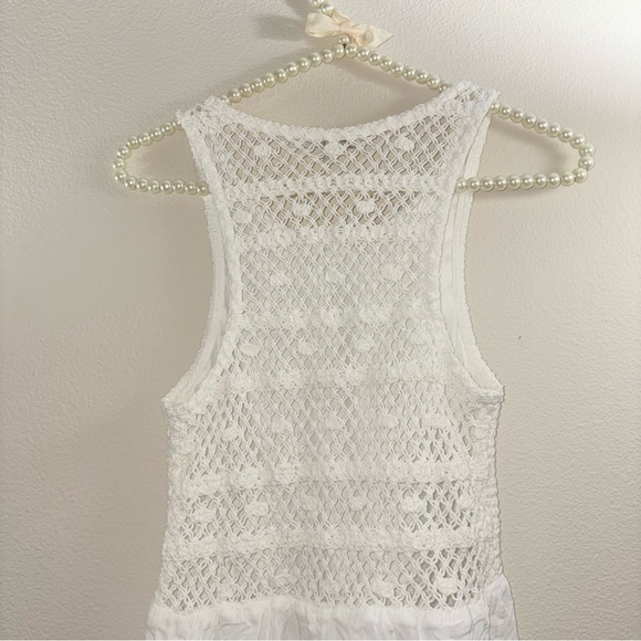Charlotte Russe White Mini Crochet Dress - Small - Picture 5 of 5